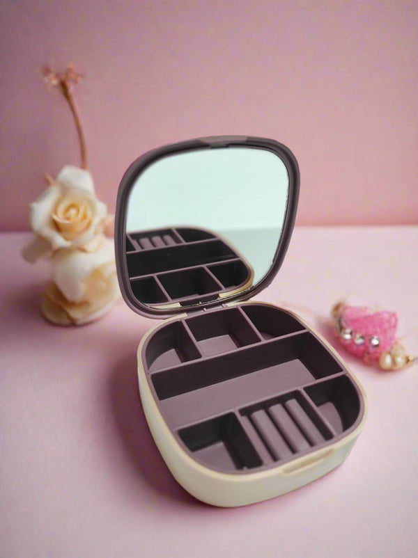 Mini joyero con espejo de viaje ( rosa , blanco ) - additional image 1