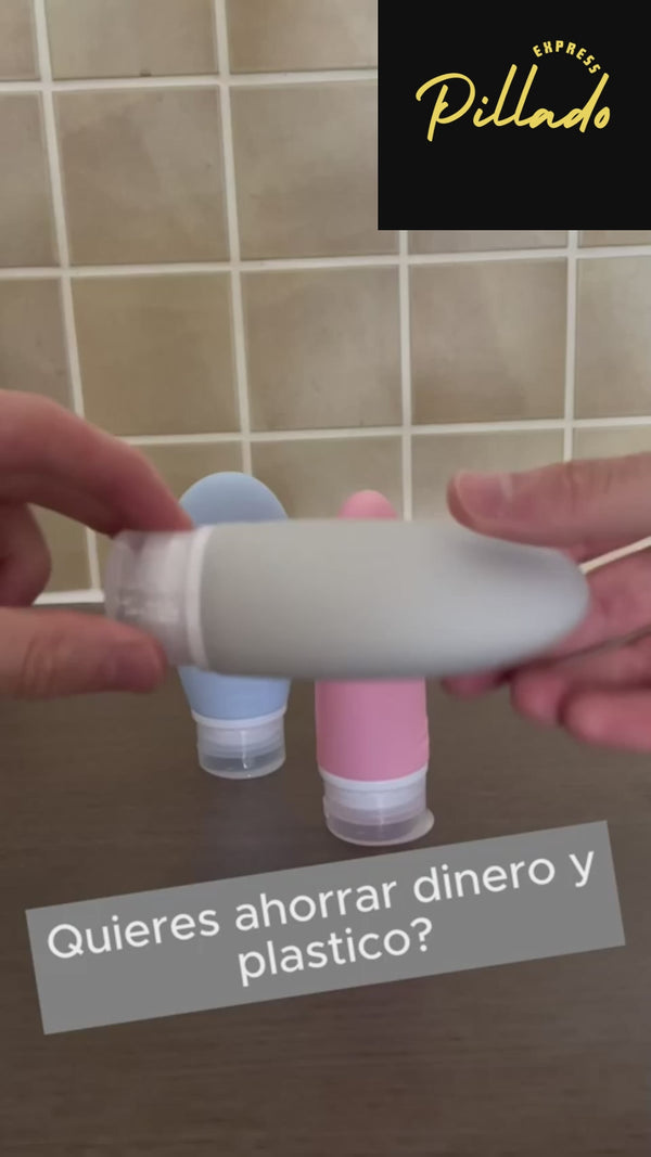 Set de 4 botellas de viaje